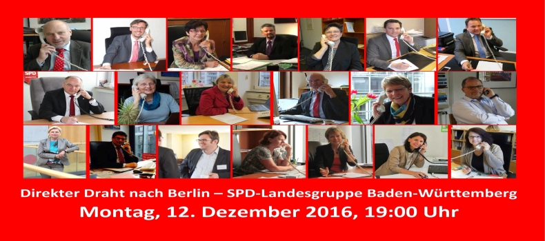 Direkter Draht nach Berlin Nächste Telefonsprechstunde der SPD-Landesgruppe im Bundestag