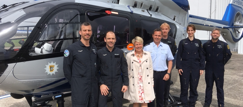 Gabriele Katzmarek besuchte Außenstelle der Polizeihubschrauberstaffel Baden-Württemberg in Söllingen